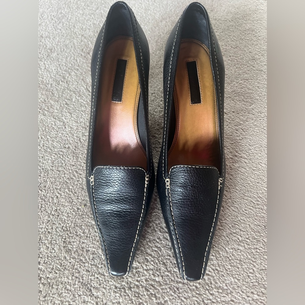Unisa Black Leather Heels